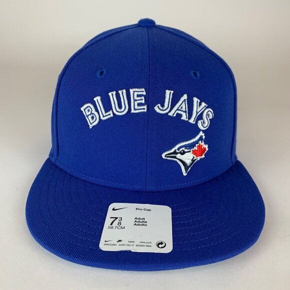 Toronto Blue Jays MLB Blue Nike Pro Cap Fitted Hat Mens 7 3/8 New - Picture 2 of 5
